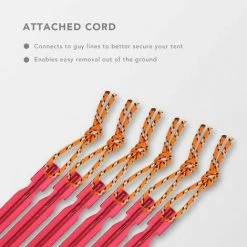 Cisea Hiker Piquets Tente, Sardines Tente Camping 18 Cm Avec Pochette De Rangement, Lot De 10（rouge） -Tente de réception Soldes 67564117 3