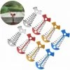 GRID COOL Piquets D'ancrage De Pont En Alliage D'aluminium Piquets De Tente En Forme D'arête De Poisson Avec Boucle à Ressort Et Cordon De Réglage Pour Le Camping 8PCS 7.7*3.6cm，Fonepro -Tente de réception Soldes 67575591 1