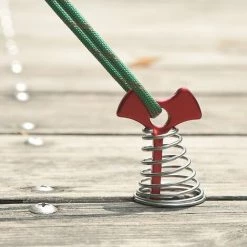 GRID COOL Piquets D'ancrage De Pont En Alliage D'aluminium Piquets De Tente En Forme D'arête De Poisson Avec Boucle à Ressort Et Cordon De Réglage Pour Le Camping 8PCS 7.7*3.6cm，Fonepro -Tente de réception Soldes 67575591 4