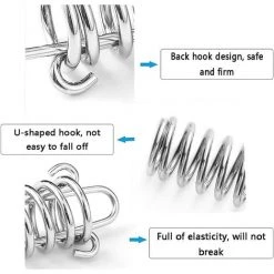 ENLENK 5pcs Tendeur De Ressort En Acier Inoxydable, Haute Résistance Camping Auvent Tente Corde Pour La Randonnée Camping Pêche Pique-Nique Voyager -Tente de réception Soldes 67580864 3