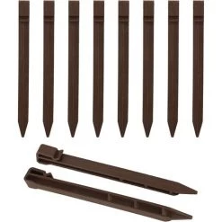 ENLENK Lot De 20 Piquets D'ancrage Au Sol En Plastique De 24 Cm - Piquets D'ancrage Au Sol - Piquets D'ancrage De Jardin - Piquets De Fixation Pour Bordure De Jardin, Terrasse, Tente