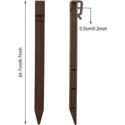 ENLENK Lot De 20 Piquets D'ancrage Au Sol En Plastique De 24 Cm - Piquets D'ancrage Au Sol - Piquets D'ancrage De Jardin - Piquets De Fixation Pour Bordure De Jardin, Terrasse, Tente -Tente de réception Soldes 67585026 3