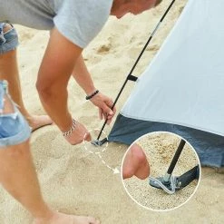 ECHOO Crochet De Sol Pour Piquet De Tente Piquets De Tente D'Extracteur D'Extracteur De Cheville Avec Crochet Extracteur Extracteur Accessoires De Tente Avec Poignée En Plastique  3 Pièces -Tente de réception Soldes 67595050 5