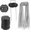 QERSTA 40 Pcs Piquets De Jardin, Sardine Bache Avec 40 Rondelles, Piquets De Fixation Pour Bàche Toile Paillage, Tissu De Mauvaises Herbes, Feuilles De Sol Tente 15*4cm -Tente de réception Soldes 67645866 1