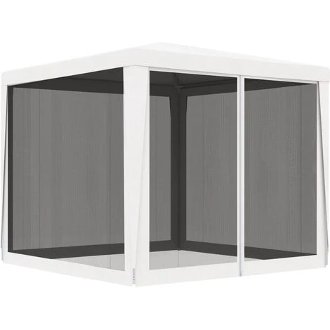 MAISONCHIC Tente De Réception 4 Parois Latérales Barnum / Tonnelle De Jardin / En Maille 2,5x2,5 M Blanc 3 MAISONCHIC Tente De Réception 4 Parois Latérales Barnum / Tonnelle De Jardin / En Maille 2,5x2,5 M Blanc