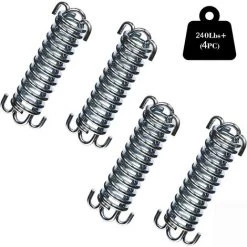 TANABATA Lot De 4 Ressorts De Tension Pour Tente De Camping, Voile D'Ombrage, Auvent, Accessoires De Fixation Inoxydable, Ressort De Traction Pour Un Montage SûR, En Acier Inoxydable, Tendeur De CâBle