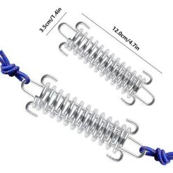 TANABATA 4 Pièces Boucles à Ressort Pour Tente Ressort En Acier Pour Auvent Tente Corde Résistante Boucle De Corde Pour Tente Kit De Fixation Pour Voile De Jardin Tendeur Accessoires De Tente De Voyages -Tente de réception Soldes 67668627 3