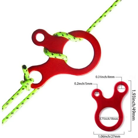 OSQI Alliage D'aluminium Accessoires Pour Tente Cord Ajusteur De Cordon De Corde à Vent En Aluminium Tendeur En Alliage D'Aluminium Léger Pour Tente Bâche Randonnée Camping(16Pièces) 4 OSQI Alliage D'aluminium Accessoires Pour Tente Cord Ajusteur De Cordon De Corde à Vent En Aluminium Tendeur En Alliage D'Aluminium Léger Pour Tente Bâche Randonnée Camping(16Pièces) – Image 2