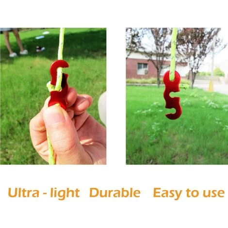 OSQI 12Pcs Tendeur De Corde Tendeur Camping En Alliage D'Aluminium Crochet Ajusteur De Corde Durable Antidérapant Pour Tente Bâche Randonnée Camping 7 OSQI 12Pcs Tendeur De Corde Tendeur Camping En Alliage D'Aluminium Crochet Ajusteur De Corde Durable Antidérapant Pour Tente Bâche Randonnée Camping – Image 5