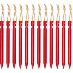 ENLENK 12pcs 18cm Clous De Tente Triangulaires En Aluminium Pour L'extérieur