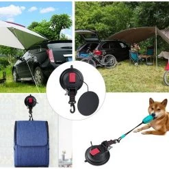 ENLENK Lot De 2 Ventouses D'ancrage Solides Pour Voiture Avec Crochet De Fixation Pour Auvent Latéral De Voiture, Bateau, Camping, Bâche, Tentes, Bagages, Bâches Et Couvertures De Véhicule. -Tente de réception Soldes 67679011 5