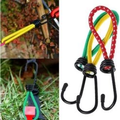ENLENK 12pcs Camping En Plein Air Tente élastique Crochet Boucle Corde Sangles Bundle Fixe Haut Elasticité Crochet De Fixation Du Cordon De Plate-Forme -Tente de réception Soldes 67680430 3