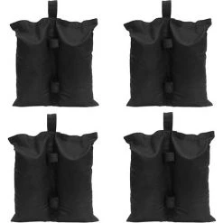ENLENK Jeu De 4 Poids De Sable Gazebo ,pour Tonnelle De Jardin, Parasol, Pergola, Tente Pliante Poids Pied Parasol- Noir