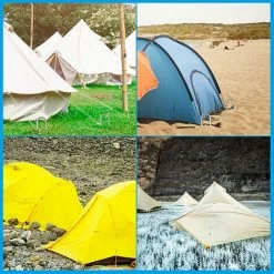 FLYME Ancres De Sol En Lot De 10, Piquets De Tente En Acier Galvanisé,piquets De Fixation Avec Crochet En J, 12 Pouces Trampoline Auvent Ancrage Au Sol En Acier Très Résistant -Tente de réception Soldes 67805660 4