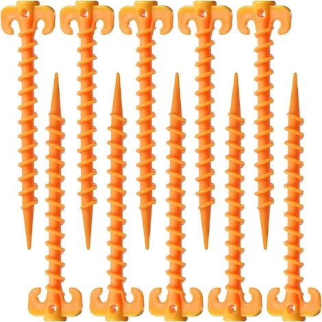 FLYME Piquets De Tente En Plastique, Piquets De Corde, Adaptés Aux Accessoires De Tente D'équipement De Tente Extérieure Pour La Plage, La Plage, La Jungle, La Boue. Jaune (20cm×4.5cm, ⌀10) 3 FLYME Piquets De Tente En Plastique, Piquets De Corde, Adaptés Aux Accessoires De Tente D'équipement De Tente Extérieure Pour La Plage, La Plage, La Jungle, La Boue. Jaune (20cm×4.5cm, ⌀10)