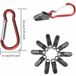 ECHOO Pince Bâche Clip Tente 12 Pièces  Alliage Coupe Vent Clip Bâche Réutilisable, Réutilisable Clip -Tente de réception Soldes 67862725 4