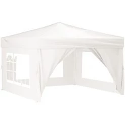 Tente De Réception Pliable Avec Parois Blanc 3x3 M VidaXL - Blanc