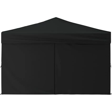 Tente De Réception Pliable Avec Parois Noir 3x3 M VidaXL - Noir 6 Tente De Réception Pliable Avec Parois Noir 3x3 M VidaXL - Noir – Image 4
