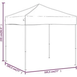 Tente De Réception Pliable Blanc 2x2 M VidaXL - Blanc -Tente de réception Soldes 67893695 3