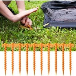 LTS FAFA Ongles Au Sol Piquets De Tente En Plastique PP De Qualité, Corde Piquet Clou Pour La Tente D'Exterieur Equipement Accessoire De TentePour Plage, Plage, Jungle, Boue.Jaune(20cm×4.5cm, ⌀10) -Tente de réception Soldes 67894251 5