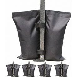 YIENJAOY AGILITY Sacs De Poids De Qualité Industrielle- Sacs De Sable - Pour Tente De Canopée, Parapluie De Terrasse, Mobilier D'extérieur (Sacs Seulement, Sable Exclus) 4pcs Noir