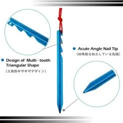 YIENJAOY AGILITY Piquets De Tente 10 Pièces Sardines Camping Piquets De Fixation Léger Avec Sac De Rangement Pour Randonnée Voyage En Plein Air Activités Extérieur Y Design - 18cm - Noir -Tente de réception Soldes 67903857 3