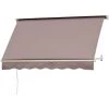 Outsunny Store Banne Manuel Inclinaison Réglable Aluminium Polyester Imperméabilisé 70L X 180l Cm Taupe Clair -Tente de réception Soldes 6812080 1
