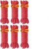 OYLDA Cordon Réfléchissant 5 Mm Cordon De Guidage De Tente Avec Réglage En Aluminium, Pour Store De Camping Et De Randonnée, Rouge, 6 Pièces