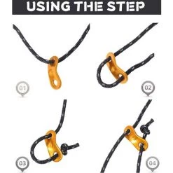 OYLDA Cordon Réfléchissant 5 Mm Cordon De Guidage De Tente Avec Réglage En Aluminium, Pour Store De Camping Et De Randonnée, Rouge, 6 Pièces -Tente de réception Soldes 68137835 5