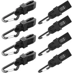 OYLDA Clips Pour Bâche De Type D Clips Pour Auvent Clips Pour Tente De Camping Extérieur - Noir - 6 Pièces