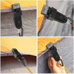 OYLDA Clips Pour Bâche De Type D Clips Pour Auvent Clips Pour Tente De Camping Extérieur - Noir - 6 Pièces -Tente de réception Soldes 68138770 4