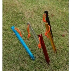 OYLDA Lot De 20 Piquets De Tente En Alliage D'aluminium Avec Cordon De Serrage Pour Camping En Plein Air (mélange De 5 Couleurs) -Tente de réception Soldes 68139469 5