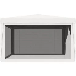 LangRay Maison & Jardin Tente De Réception Avec 4 Parois Latérales En Maille 4x4m Blanc -Tente de réception Soldes 68149164 4