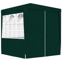 LangRay Maison & Jardin Tente De Réception Avec Parois Latérales 2,5x2,5 M Vert 90 G/m² -Tente de réception Soldes 68149593 4