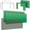 FRANKYSTAR Kit Complet Pour Gazebo 3x4m : 2 Bâches Latérales 4,5 + 1 Bâche Latérale 3m + Bâche De Porte + Moustiquaire Verte -Tente de réception Soldes 68259569 1