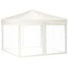 Tente De Réception Pliable Avec Parois Crème 3x3 M VidaXL - Crème -Tente de réception Soldes 68297679 1