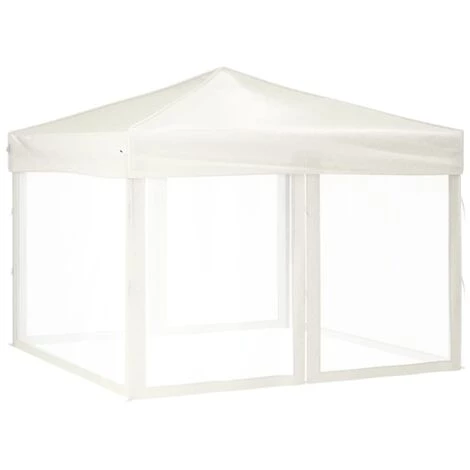 Tente De Réception Pliable Avec Parois Crème 3x3 M VidaXL - Crème 3 Tente De Réception Pliable Avec Parois Crème 3x3 M VidaXL - Crème