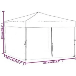 Tente De Réception Pliable Avec Parois Crème 3x3 M VidaXL - Crème 9 Tente De Réception Pliable Avec Parois Crème 3x3 M VidaXL - Crème -Tente de réception Soldes 68297679 3