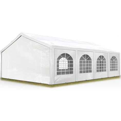 INTENT24.FR Tente Barnum De Réception 5x8 M PE Bâches Amovibles 200-240 G/m² BLANC / Jardin Tonnelle Pavillon Chapiteau - Blanc 3 INTENT24.FR Tente Barnum De Réception 5x8 M PE Bâches Amovibles 200-240 G/m² BLANC / Jardin Tonnelle Pavillon Chapiteau - Blanc