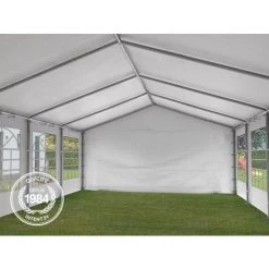 INTENT24.FR Tente De Réception 4x6 M Pavillon Blanc Bâche PE épaisse D'env.180g/m² Imperméable Tente De Jardin - Blanc -Tente de réception Soldes 6952704 4