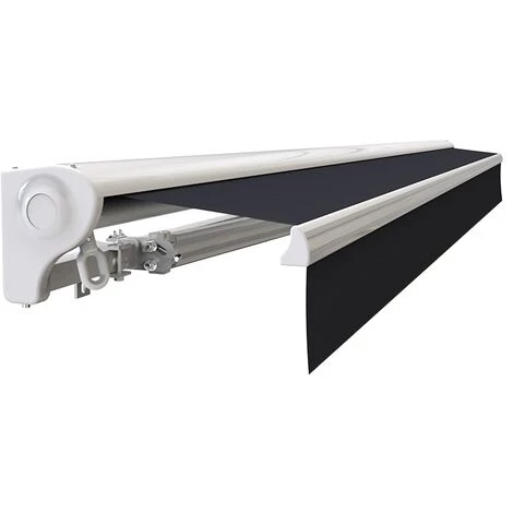 SUNNY INCH ® Store Banne Manuel Demi Coffre Pour Terrasse - Gris Anthracite - Longueur 2.5 M Et Largeur 2 M - Gris Anthracite 7 SUNNY INCH ® Store Banne Manuel Demi Coffre Pour Terrasse - Gris Anthracite - Longueur 2.5 M Et Largeur 2 M - Gris Anthracite - Image 5