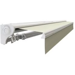 SUNNY INCH ® Store Banne Manuel Demi Coffre Pour Terrasse - Écru - Longueur 2.5 M Et Largeur 2 M - Écru -Tente de réception Soldes 7025059 5