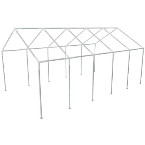 VidaXL Cadre En Acier Pour Tente De Fête 10x5 M - Argent 3 VidaXL Cadre En Acier Pour Tente De Fête 10x5 M - Argent