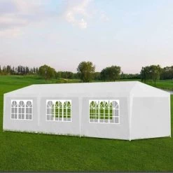 VidaXL Tente De Réception 3 X 9 M Blanc - Blanc