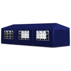 VidaXL Tente De Réception 3 X 9 M Bleu - Bleu 8 VidaXL Tente De Réception 3 X 9 M Bleu - Bleu -Tente de réception Soldes 735116 2