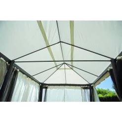 CAESAROO Tonnelle Rectangulaire 6x3 M En Alluminium | Ecru -Tente de réception Soldes 7430850 3