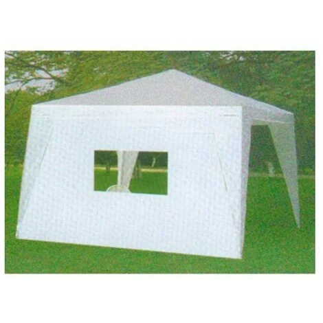 TERRE JARDIN Mur Tonnelle Avec Fenêtres Pour 3 X 3 M Blanc - Blanc 3 TERRE JARDIN Mur Tonnelle Avec Fenêtres Pour 3 X 3 M Blanc - Blanc