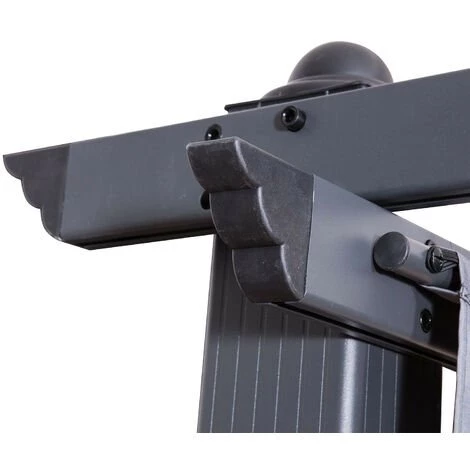 AVRIL PARIS Tonnelle/Pergola Aluminium 3x3m Toile Coulissante Rétractable - Gris Taupe - Hero - Gris 6 AVRIL PARIS Tonnelle/Pergola Aluminium 3x3m Toile Coulissante Rétractable - Gris Taupe - Hero - Gris - Image 4