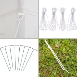 TECTAKE Tonnelle De Jardin Autoportante 3 M X 3 M Avec 3 Rideaux Amovibles Structure En Métal Blanc - Blanc -Tente de réception Soldes 7513873 5