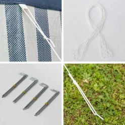 TECTAKE Tonnelle De Jardin Autoportante 9 M X 3 M Avec 8 Rideaux Amovibles Structure En Métal Bleu - Bleu 11 TECTAKE Tonnelle De Jardin Autoportante 9 M X 3 M Avec 8 Rideaux Amovibles Structure En Métal Bleu - Bleu -Tente de réception Soldes 7513876 5